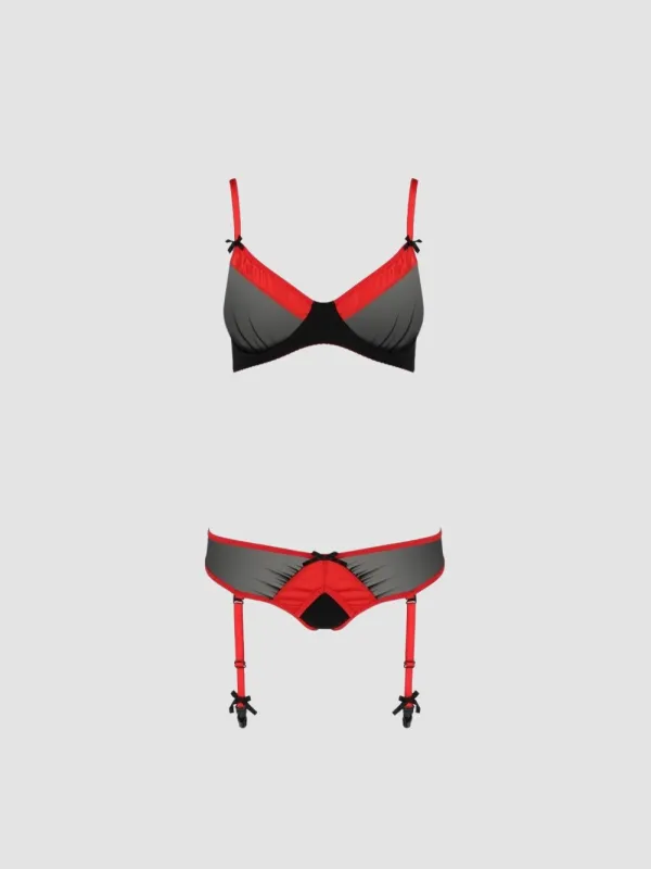 Ensemble Cyra 2 Pièces Noir & Rouge