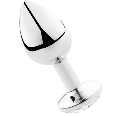 Plug anal en aluminium transparent 7 cm - Secret Play