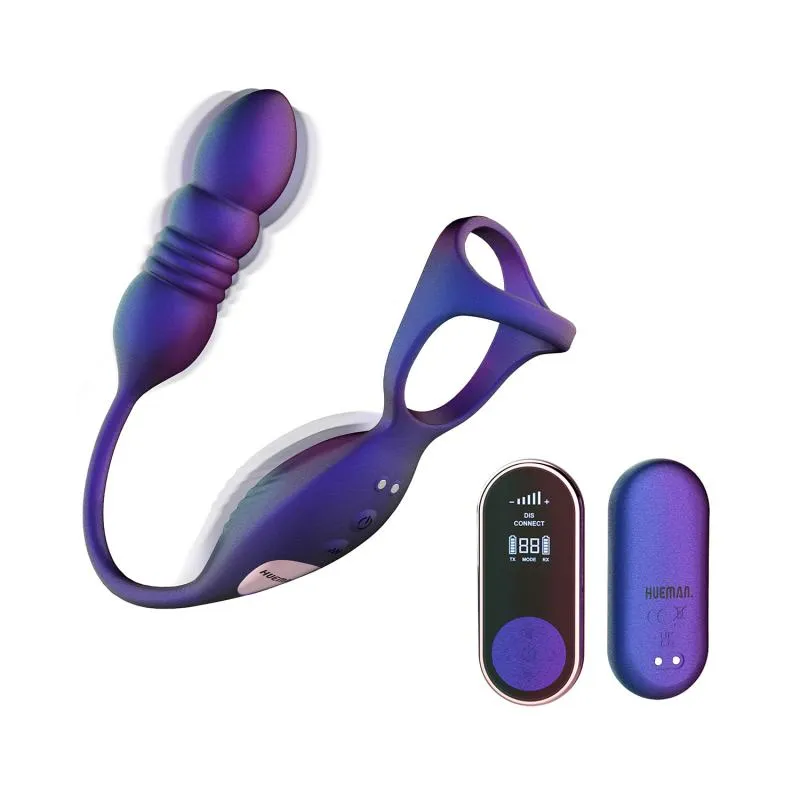Hueman - Deep Impact Anneau Cock & Ball - Stimulateur Prostatique Actif