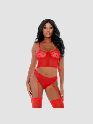 Ensemble 2 Pièces Ring Me Up Bustier Rouge
