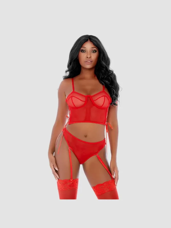 Ensemble 2 Pièces Ring Me Up Bustier Rouge
