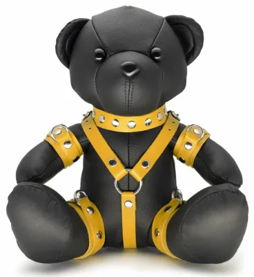 The Red Ours en cuir EDDY The BDSM Teddy Bear Jaune