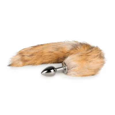 Easytoys Fetish - Plug Anal Argent – Queue de Renard Beige