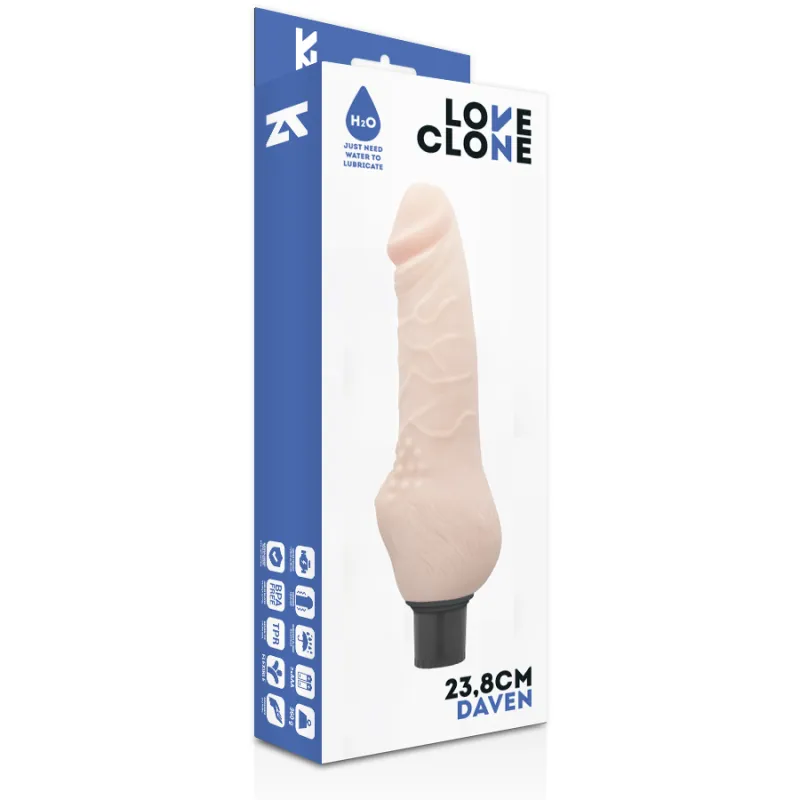 Gode vibrant réaliste Loveclone autolubrification 23.8 cm - Loveclone