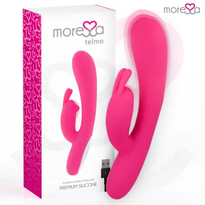 Vibromasseur lapin rechargeable Telmo en silicone - Moressa