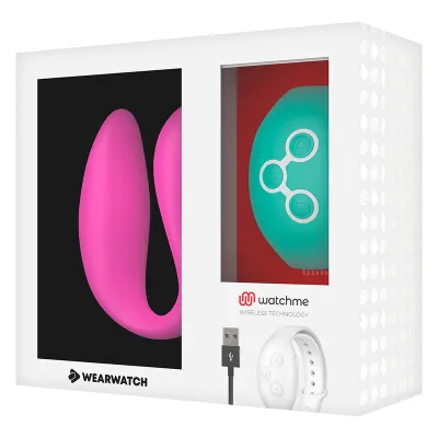 Vibrateur wearable double technologie Watchme fuchsia/eau de mer - Wearwatch