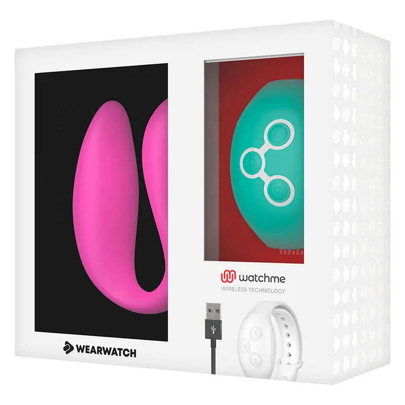 Vibrateur wearable double technologie Watchme fuchsia/eau de mer - Wearwatch