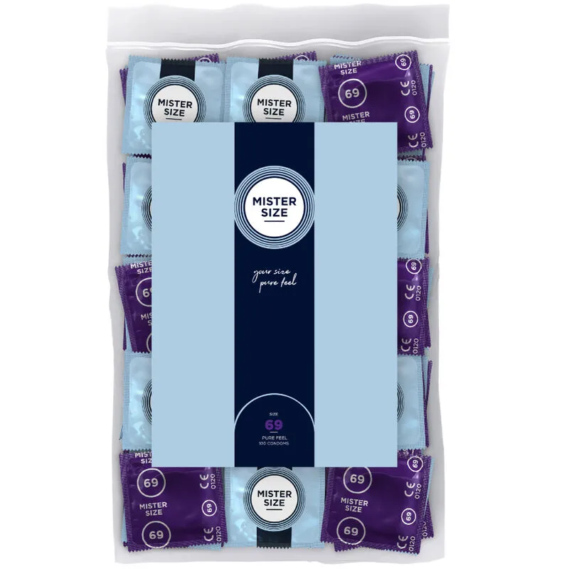 Préservatifs taille XXXL 69 mm boîte 100 unités - Mister Size