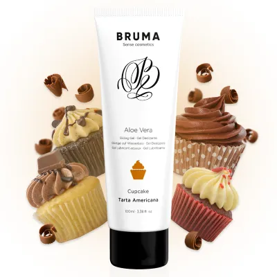 Gel lubrifiant aloe vera saveur cupcake 100ml - Bruma