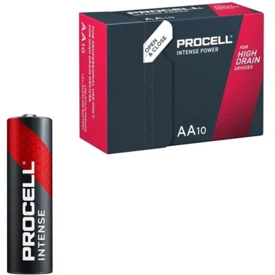 Piles alcalines AA LR6 1,5V boîte de 10 - Procell Intense Power