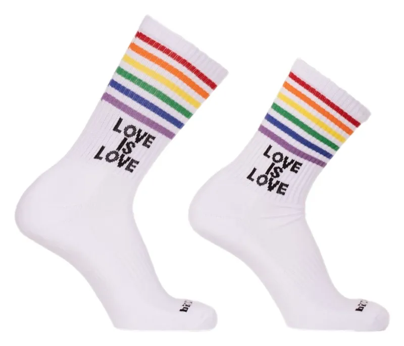 Chaussettes LOVE IS LOVE Gym Socks Blanches