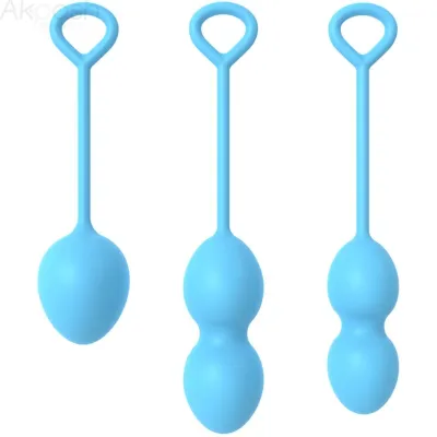 Kit Boules de Geisha 3 Poids Bleu Silicone - Armony