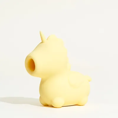 Stimulateur clitoridien licorne Unihorn - 12,2 cm (corne comprise) Jaune