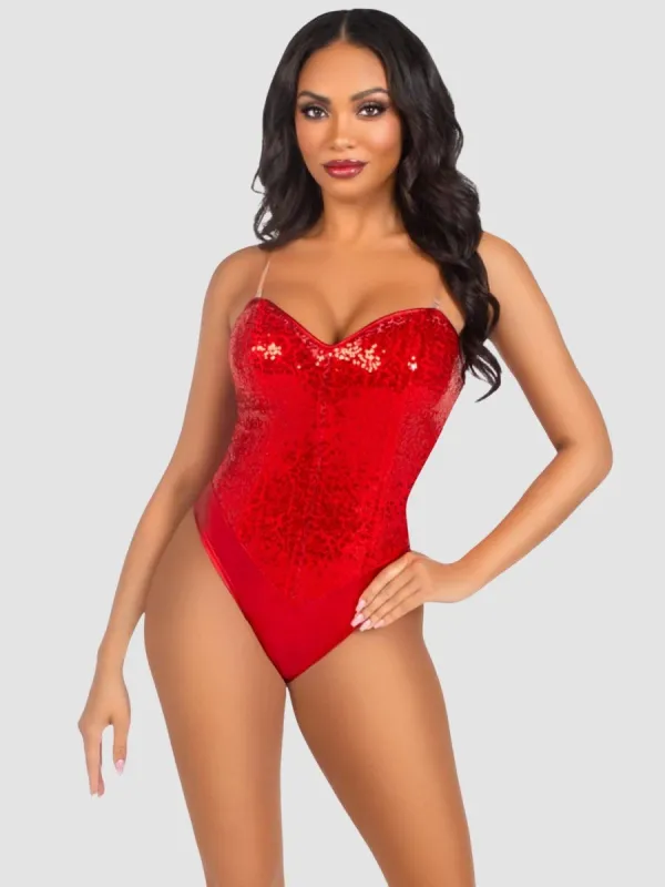 Body 2786 sequins rouge M
