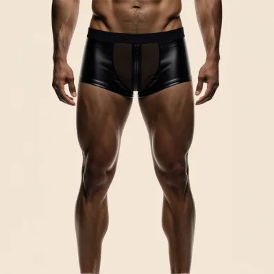 Boxer simili cuir à fermeture Ugo