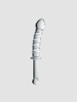Dildo en Verre Point G avec Poignée Glossy N°16