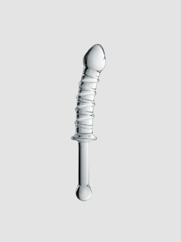 Dildo en Verre Point G avec Poignée Glossy N°16
