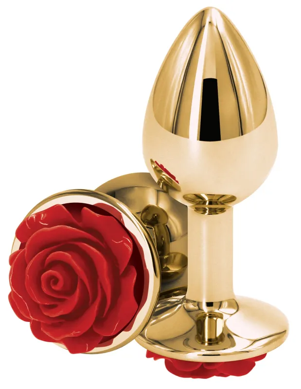 Plug Bijou REAR S 6 x 2.7cm Doré-Rouge