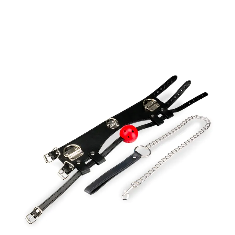 Collier gag-ball bâillon BDSM
