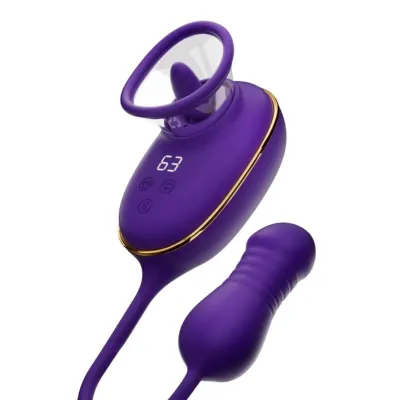 Succion Clitoriale Léchage & Stimulateur Anal Violet - She.E.O