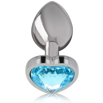 Plug Anal Métal Cœur Intense Bleu Taille L - Intense