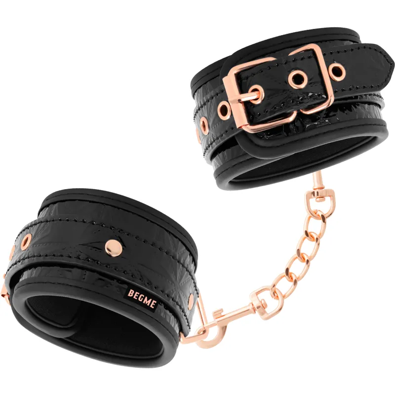 Menottes Chevilles Black Edition Premium Cuir Vegan - BEGME