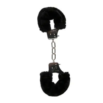 Easytoys Fetish - Menottes avec fourrure - Noir