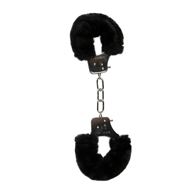 Easytoys Fetish - Menottes avec fourrure - Noir