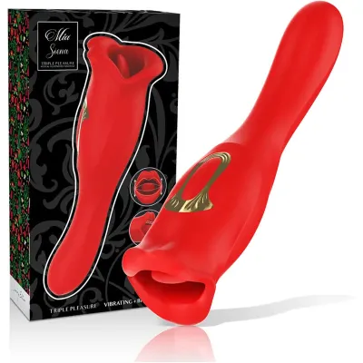 Stimulateur Clitoridien Siena Triple Plaisir Rouge - MIA