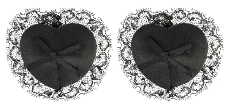 Cache-tétons adhésifs LACE noirs