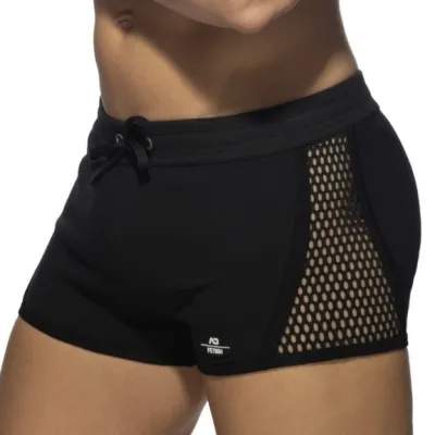Short MESH STRIPED Noir