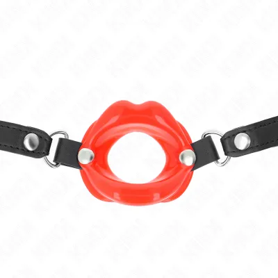Bâton lip 8 cm avec sangle en cuir rouge ajustable - Kink
