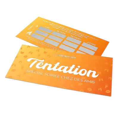 Carte à Gratter Tentation Spécial Soirée chez Des Amis