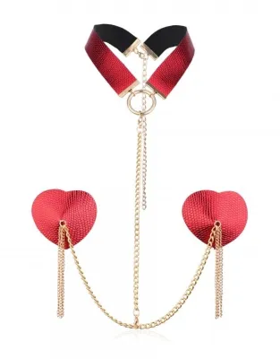 Cache-Tétons HEART Rouges
