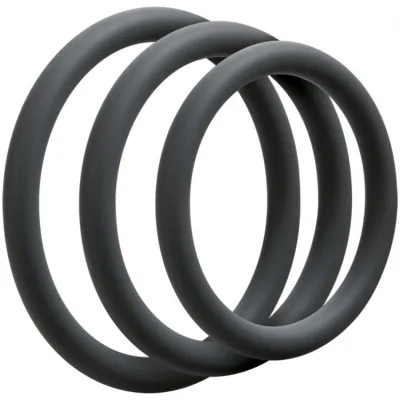 Doc Johnson - OptiMALE 3 C-Ring Set Fin - Gris