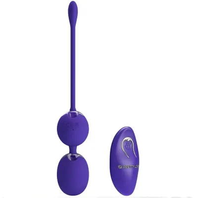 Boules de Geisha Vibrantes Pretty Love Violet avec Télécommande