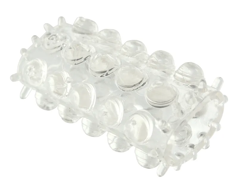 Gaine de pénis perlée POWER STRETCHY 7cm Transparente