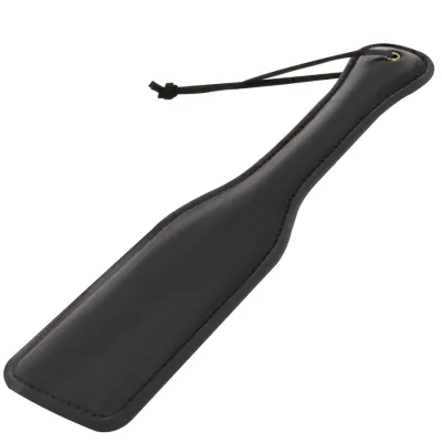 Paddle BDSM en simili-cuir noir 32cm - Darkness