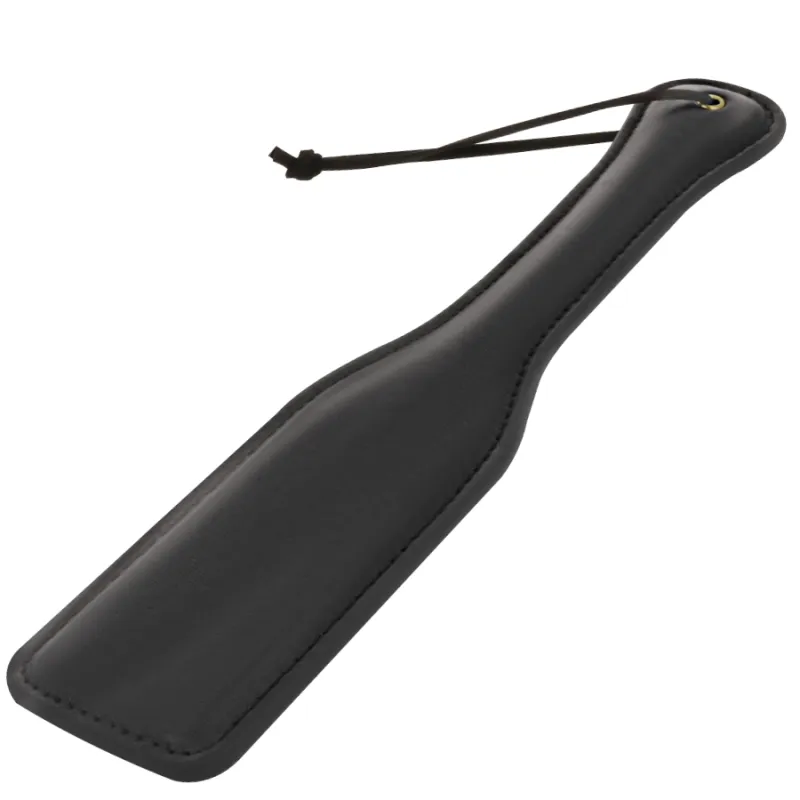 Paddle BDSM en simili-cuir noir 32cm - Darkness