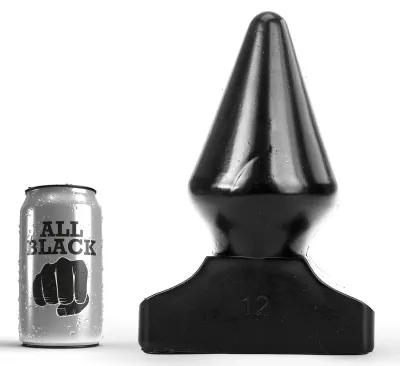 Plug anal XXL AB83 POP12 All Black 17 x 11.5 cm