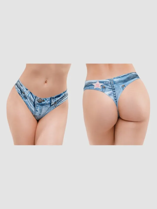 String Invisible Jeans Clair