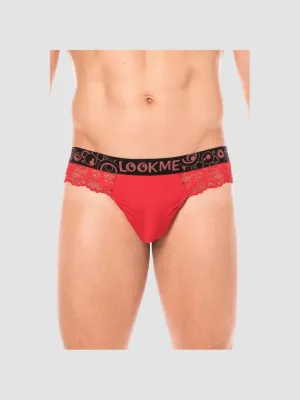 String Tanga LM2006 Dentelle Rouge