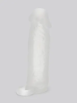 Gaine à pénis silicone +2,5 cm Mega Mighty transparent