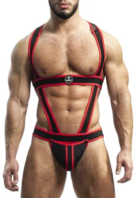 Sparta's Harness Jock-Harnais PENELOPE Noir-Rouge
