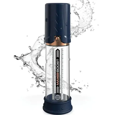 Pompe à Pénis Max Boost Manuelle Bleue - Pump Worx