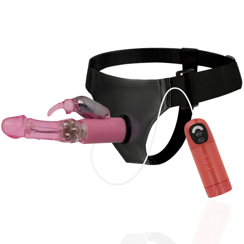 Harnais Vibrant Rotatif Attraction Rabbit 18cm - Harness