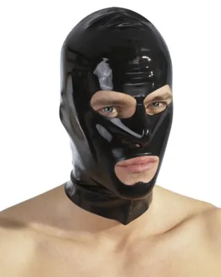 Cagoule noire en latex