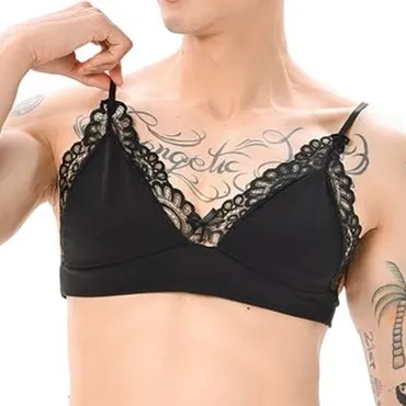 NoGenderWear Soutien-Gorge LACE BORDER Noir