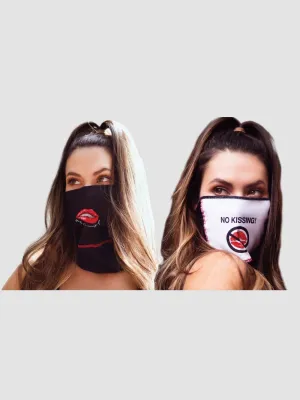 Masque De Protection Imprimé Lèvres Rouges