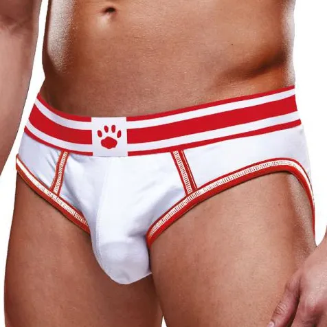 Bottomless OPEN BRIEF Prowler Blanc-Rouge